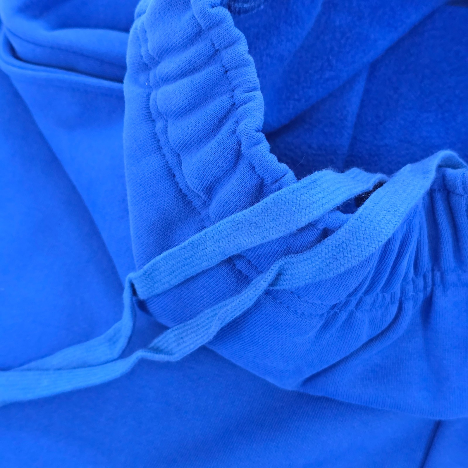 Lucidblanks Royal Blue Wide Leg Sweatpants M 100% Cotton Flared Joggers — image 5 of 8